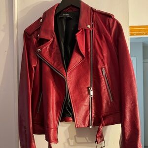 Zara red motojacket